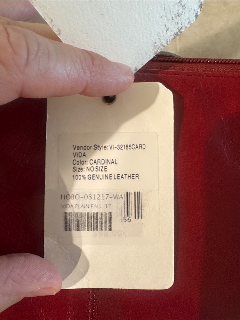 HOBO Vida Clutch Wallet NWT Cardinal Red - Picture 4 of 5